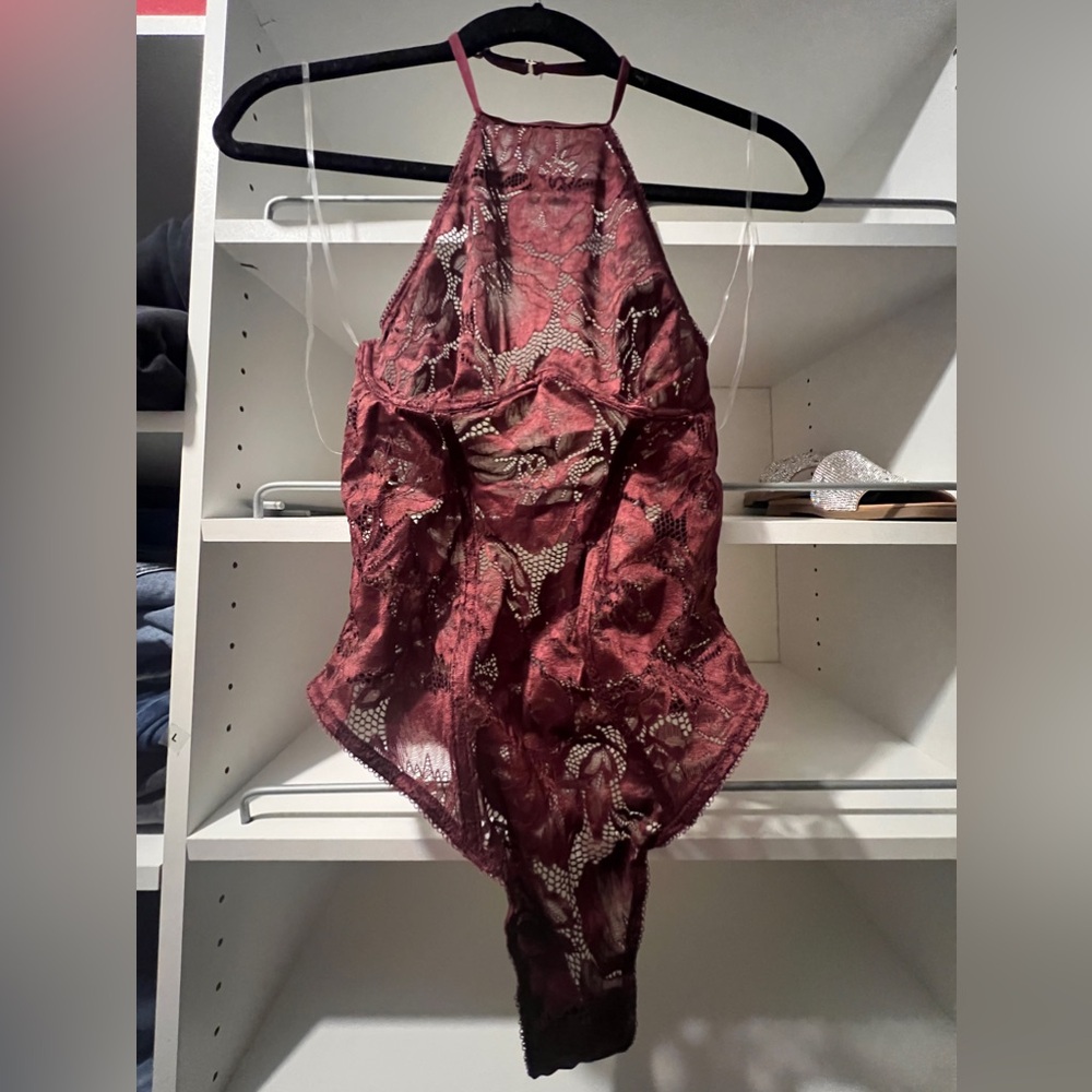 La Senza bodysuit burgundy NWT S